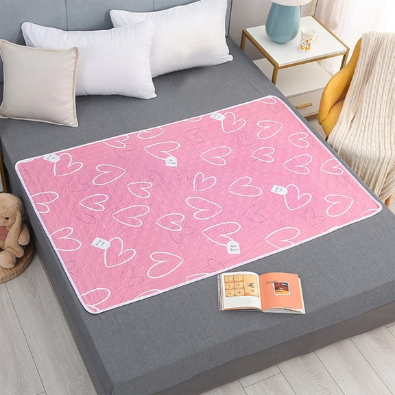 1PC Waterproof and Washable Large Bed Pad for Elderly Care Incontinence Protection And Menstrual Use With Ultrasonical Quilting, Reusable Heavy Absorbency Bed Pads for Adults