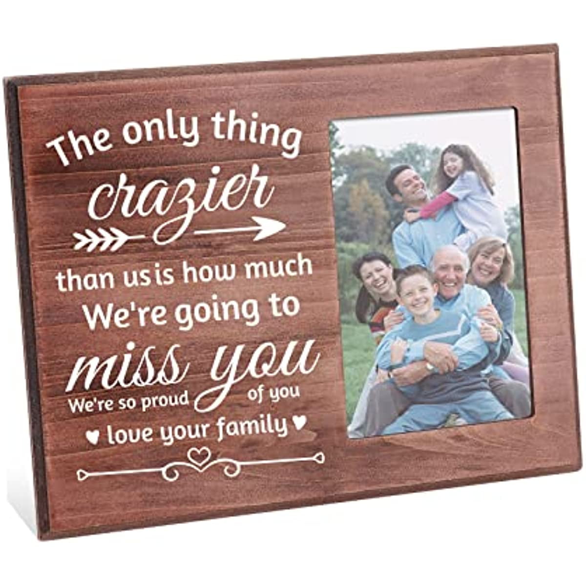 1PC We Are Going To Miss You Picture Frame Wood Picture Frame Gift from  Family Graduation Gift Photo Frames College Going Away Gift Frame -  Walmart.com, image size:1200x1200