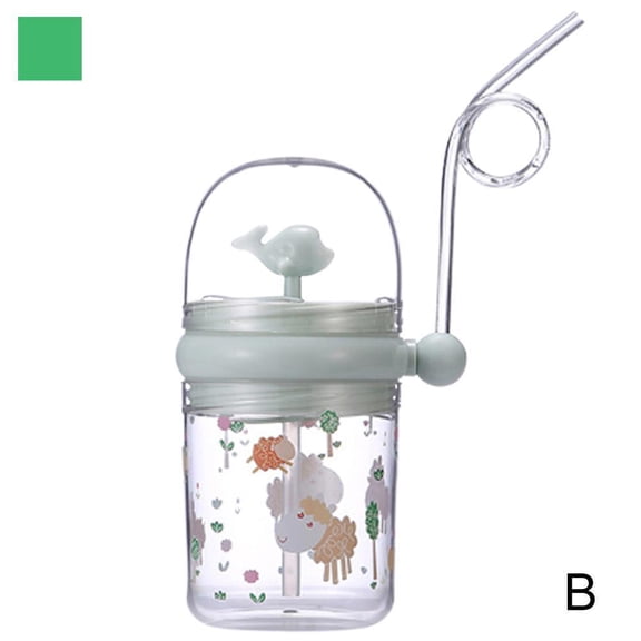 1PC Whale Water Cup 260ml Children Water Spray Cup Straw Baby 2024 E9U1 Z8O2