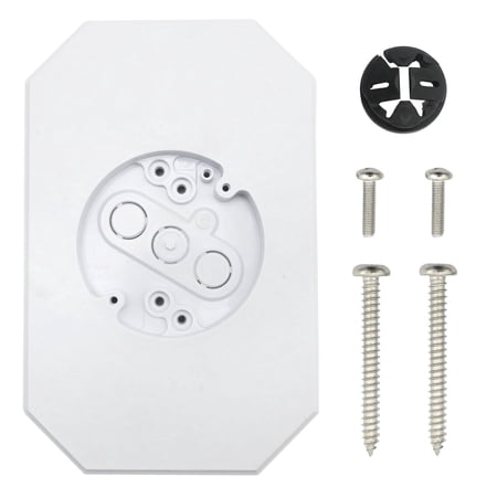 White Vinyl Siding Light Mounting Block with Built-in Electrical Box, 8141 Octagon Outdoor Light Mount Kit, Fits 1/2 Inch Lap Siding & 4 Inch Exterior Fixtures