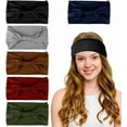 thumbnail image 1 of 1PC Wide Headbands for Women Non Slip Turban Headband, Boho Elastic Headband Sweat Bands Yoga Hair Bands for Women's Hair, 1 of 8