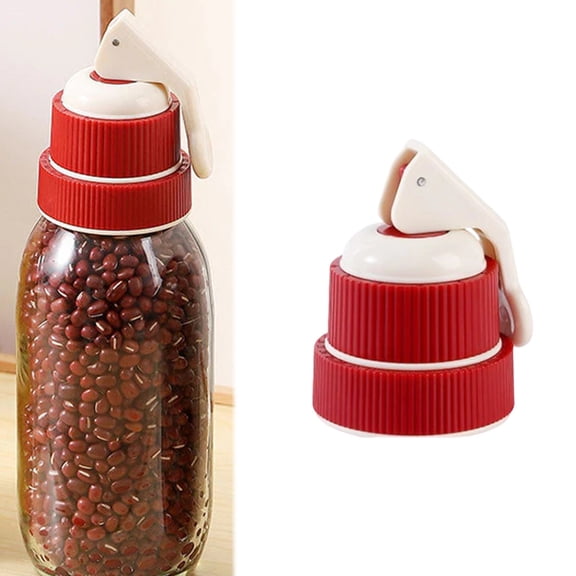 1PC Wine Stopper, Beverage Preserver with Time Scale Record, Wine Cork Stopper for Home, Christmas, Kitchen, Dinner Parties, Bar, Family Gatherings, Keeping Delicious, 2.67x2 Inches (Red)