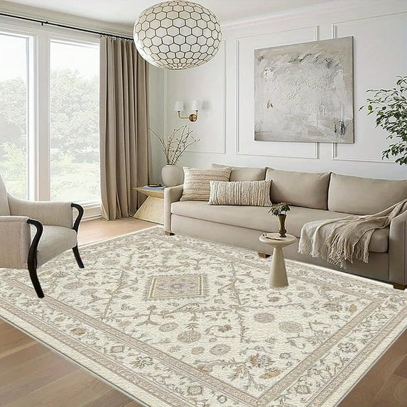 1PC Winter Scene Area Rug Partial Carpet, Lightweight Washable Easy-to-Tidy Carpet Mat Festival Gift, Suitable for Living Room, Bedroom, Office, Balcony, Kitchen, Room Accessones