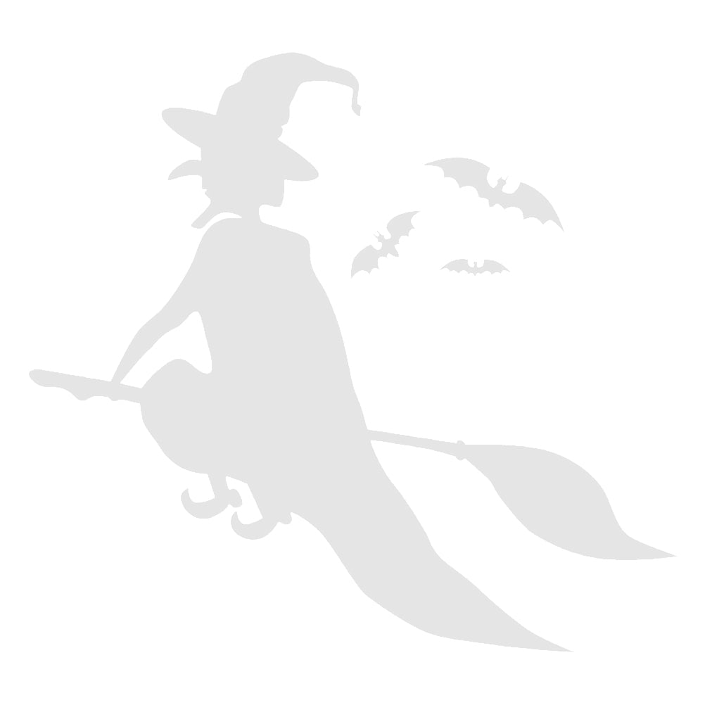 1PC Witch Halloween Car Sticker Selfadhesive Painting Waterproof PVC
