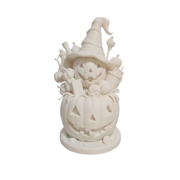 1PC Witch Pumpkin Duo 3D Print