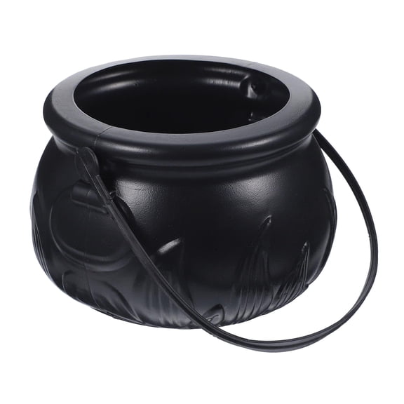1PC Witches Halloween Decorations Cauldron Basket Trick Treat Kettle Candy Bowl Bucket Plastic pots Child