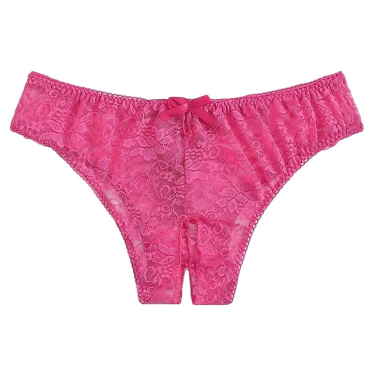 1PC Women Floral Lace Panty Underwear Brief Plus Crotchless Thong Lingerie