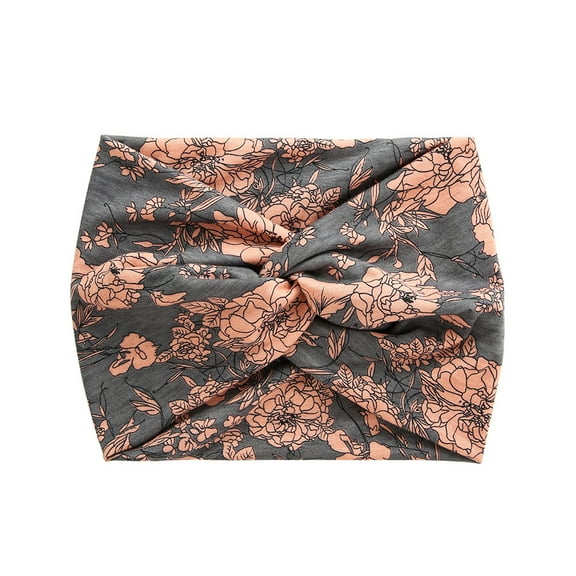 1PC Women Knotted Headband Elastic Head Bands Women's Hair Band Non-Slip Turban Printed Stylish Sport Sweat Hair Wrap for Girls Cute Hair Accessories