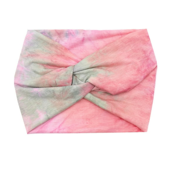 1PC Women Knotted Headband Elastic Head Bands Women's Hair Band Non-Slip Turban Printed Stylish Sport Sweat Hair Wrap for Girls Cute Hair Accessories