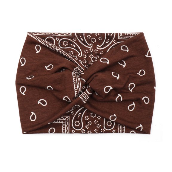 1PC Women Knotted Headband Elastic Head Bands Women's Hair Band Non-Slip Turban Printed Stylish Sport Sweat Hair Wrap for Girls Cute Hair Accessories