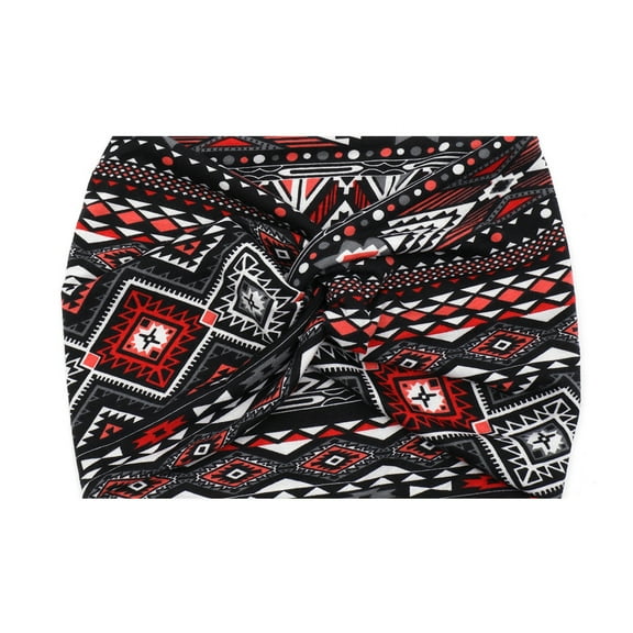 1PC Women Knotted Headband Elastic Head Bands Women's Hair Band Non-Slip Turban Printed Stylish Sport Sweat Hair Wrap for Girls Cute Hair Accessories