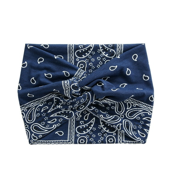 1PC Women Knotted Headband Elastic Head Bands Women's Hair Band Non-Slip Turban Printed Stylish Sport Sweat Hair Wrap for Girls Cute Hair Accessories