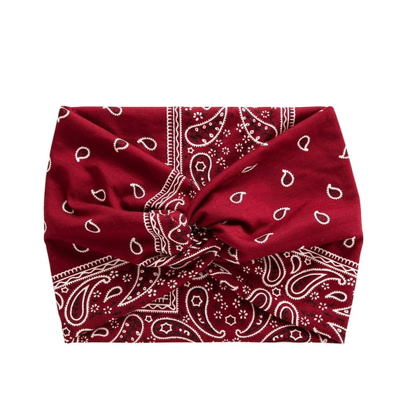 1PC Women Knotted Headband Elastic Head Bands Women's Hair Band Non-Slip Turban Printed Stylish Sport Sweat Hair Wrap for Girls Cute Hair Accessories