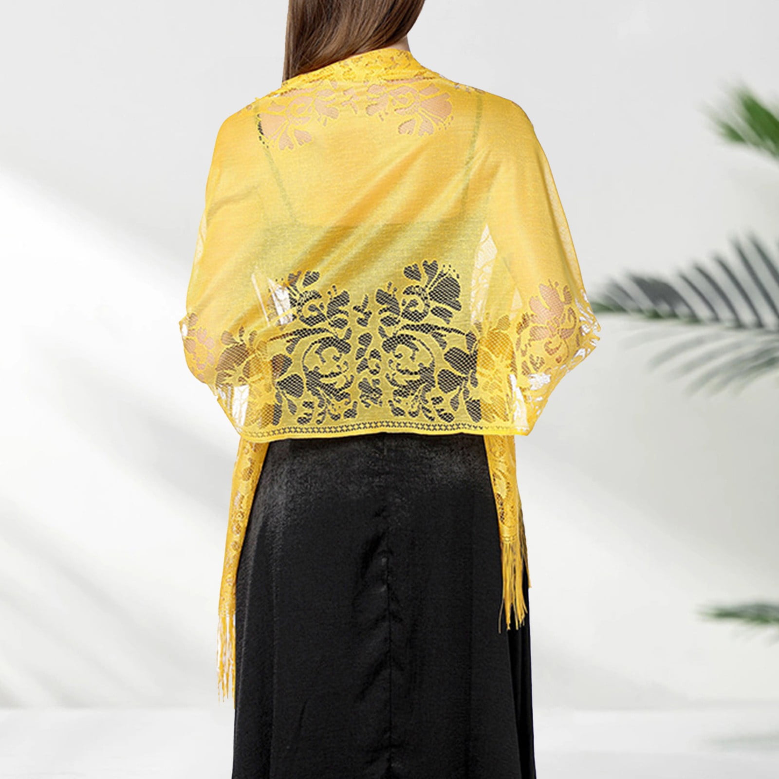 shawl for yellow dress