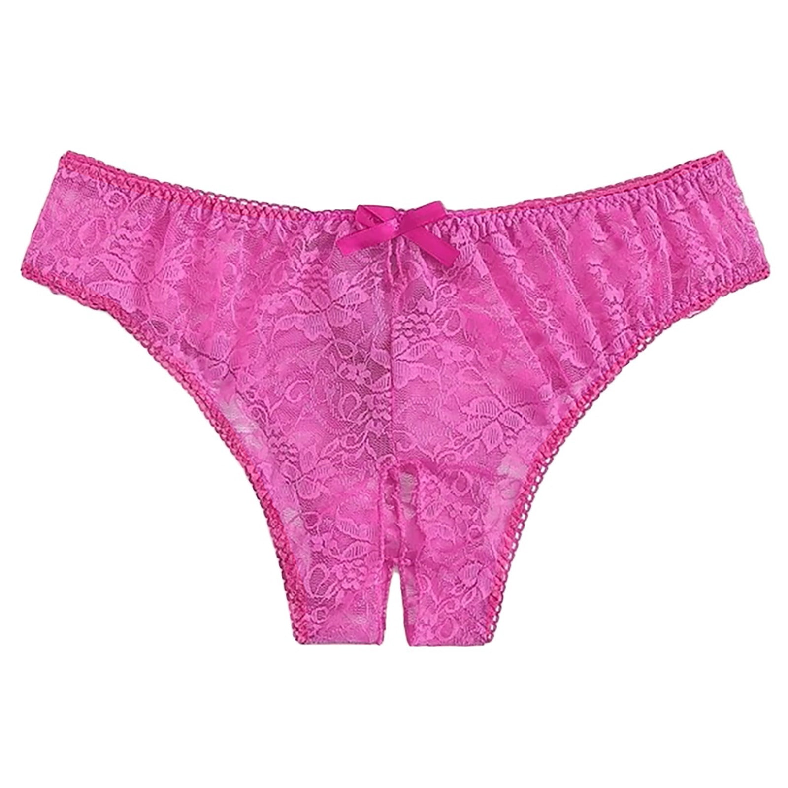 1PC Women Sexy Floral Lace Panty Underwear Brief Plus Crotchless Thong