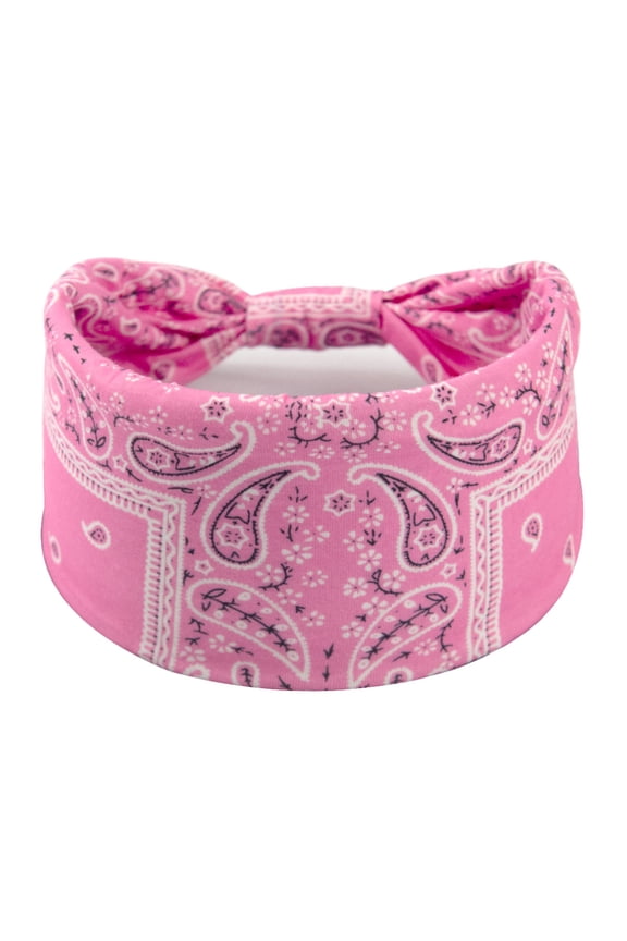 1PC Women Wide Bandana headbands, Boho Knot Hair Scarf Bands, Stretch Floral Printed Non Slip Headbands, Elastic Turban Head Wraps
