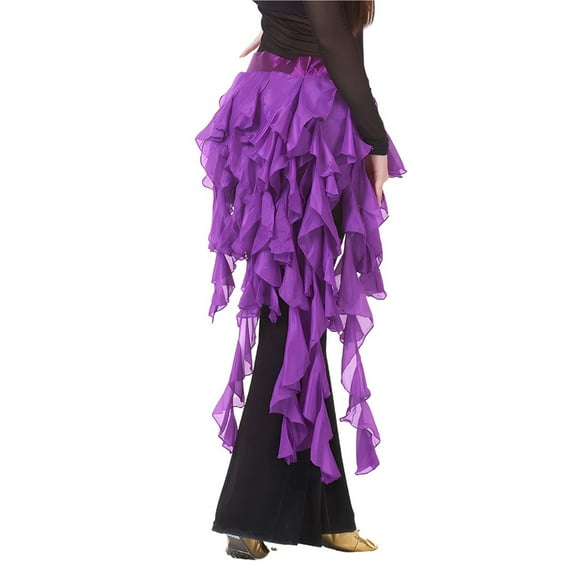 1PC Women's Belly Dance Hip Scarf Belt Skirt Latin Dance Belt Performance Tassel Wave Skirt