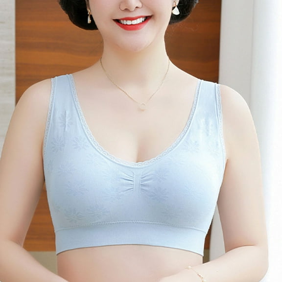 1PC Womens Wireless Bra Push Up Bras for Women Women's Bras Best Wireless Bras for Women Everyday Bra Wireless Push Up Bras for Women Blue M