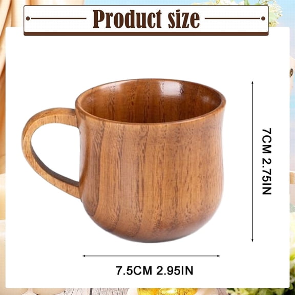 1PC Wooden Cup Kitchen Cups Kitchen Cups For Kitchen Use (F)