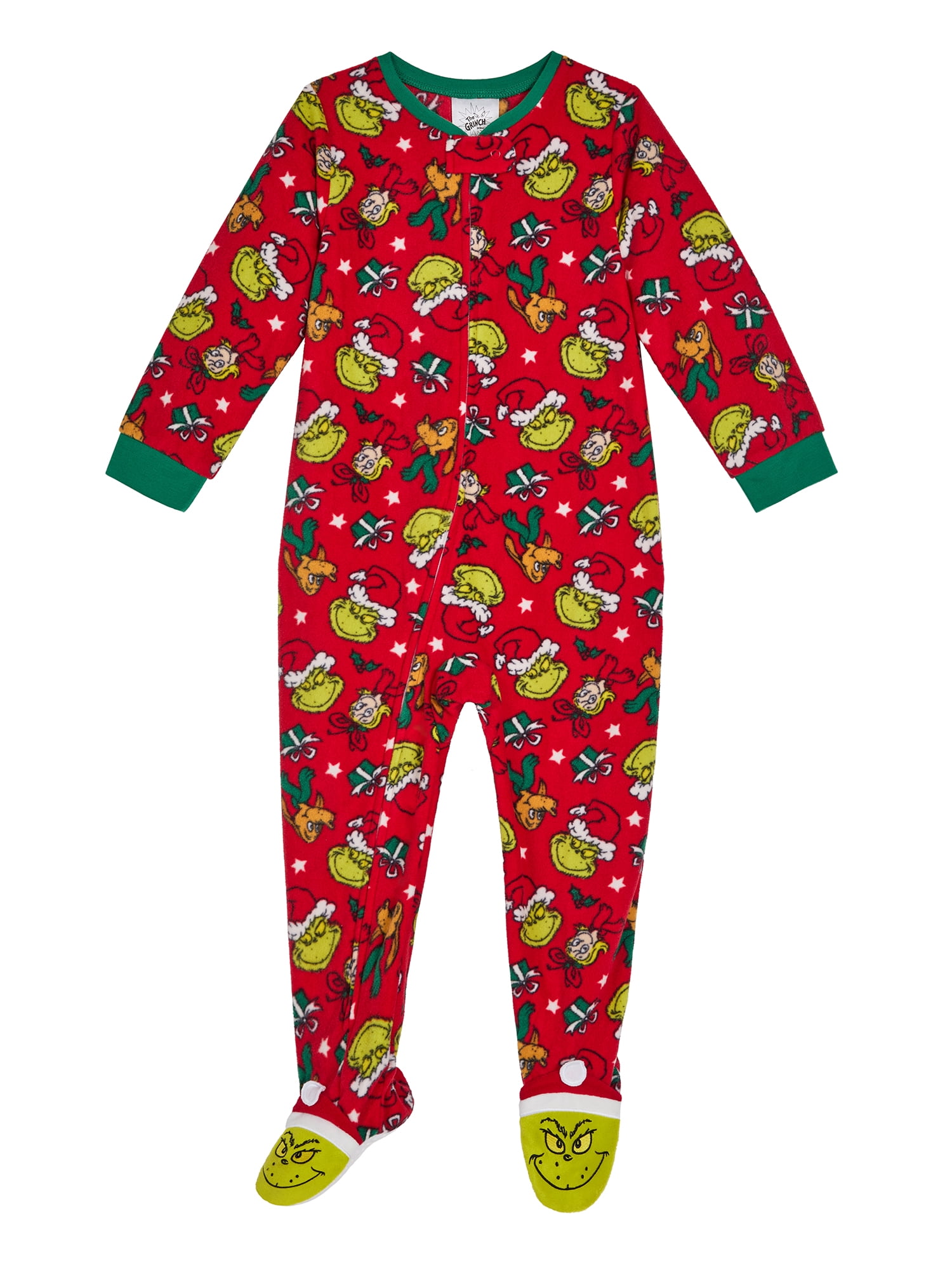 Grinch Toddler One-Piece Footed Blanket Sleeper, Sizes 12M-5T
