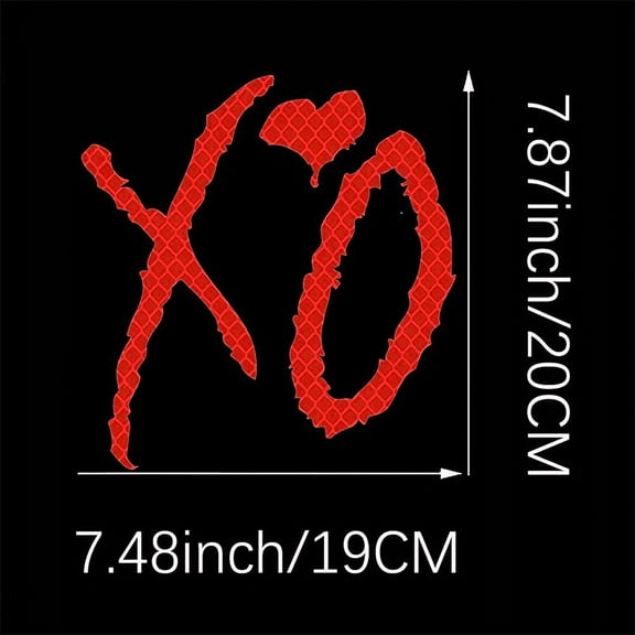 1PC XO Reflective Safety Warning Signs Car Stickers Waterproof Auto Trunk Bumper Window Body Vinyl Decals Vehicle Decoration