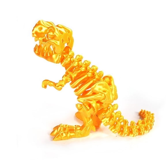 1PC Yellow 22cm 3D printed dinosaur with fully articulated joints allowing for free movement