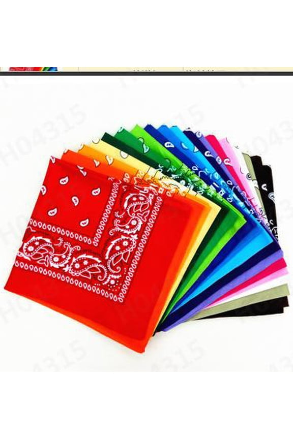 1PC Yellow Bandanas for Women Men Cotton Cowboy Western Novelty Paisley Pattern Bandana Bulk Party Favor Scarf Headband Handkerchiefs Fashion Scarf for Men and Women