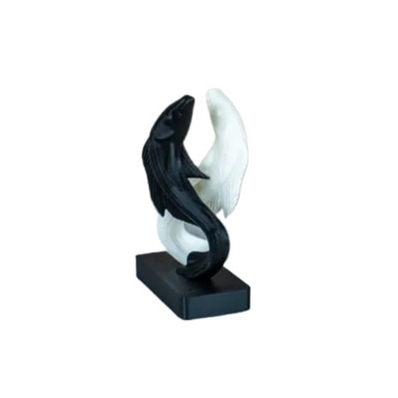 1PC Yin Yang Carp Sculpture  Dynamic and Harmonious 3D Printing
