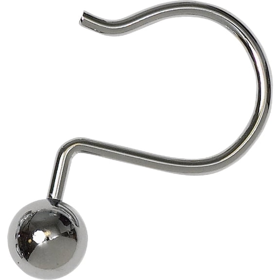 Zenith Shower Curtain Hook Ball End Chrome - Plastic, Multicolor - 1 Piece