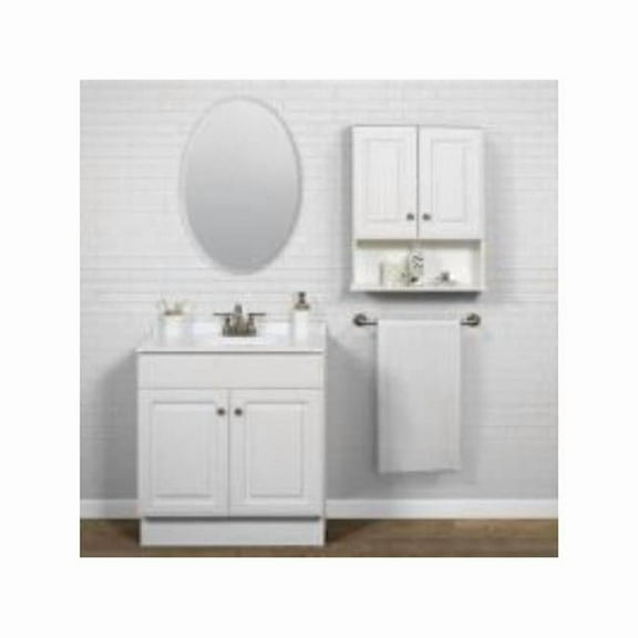 Zenith Home R2328WWA 23.25 x 28 x 8.25 in. Recessed Panel Wall-Mounted Bathroom Storage Cabinet, White
