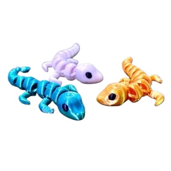 1PC baby dragon with movable joints - gecko - lizard 3D printed ornament