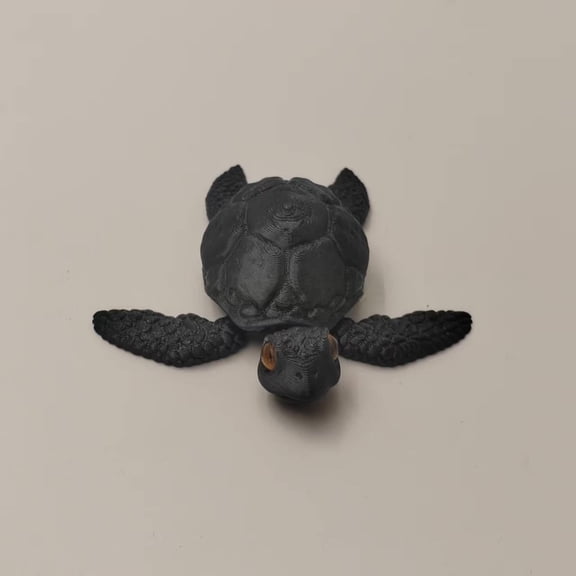 1PC black 7CM 3D Printed Jointed Turtle Figurine