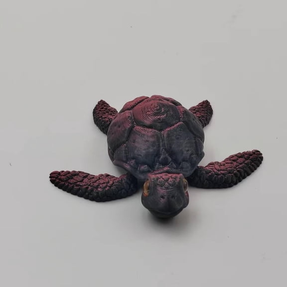1PC black red 7CM 3D Printed Jointed Turtle Figurine