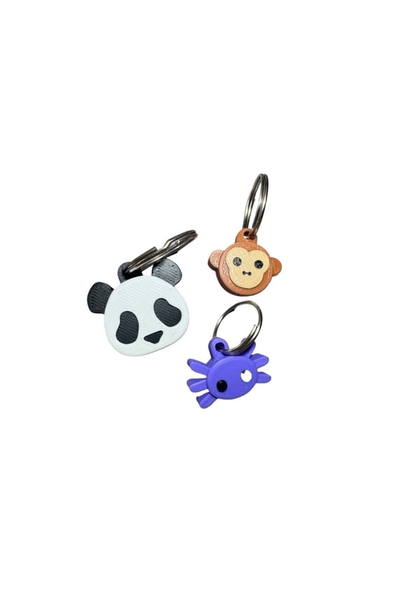 1PC cute animal key chain 3D printing