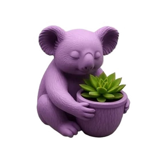 1PC cute koala succulent animal flower pot 3D printing