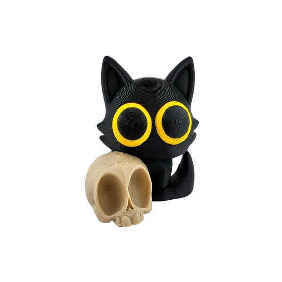 1PC cute little devil cat skull desktop decoration sweet and cute 3D printing