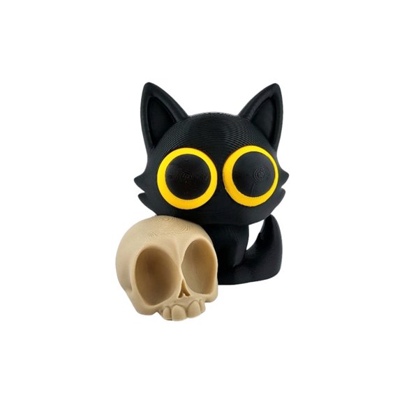 1PC cute little devil cat skull desktop decoration sweet and cute 3D printing
