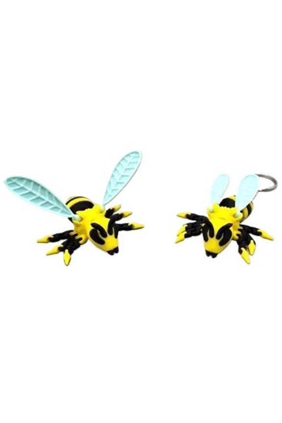 1PC cute lucky movable bee and keychain variant 3D printing