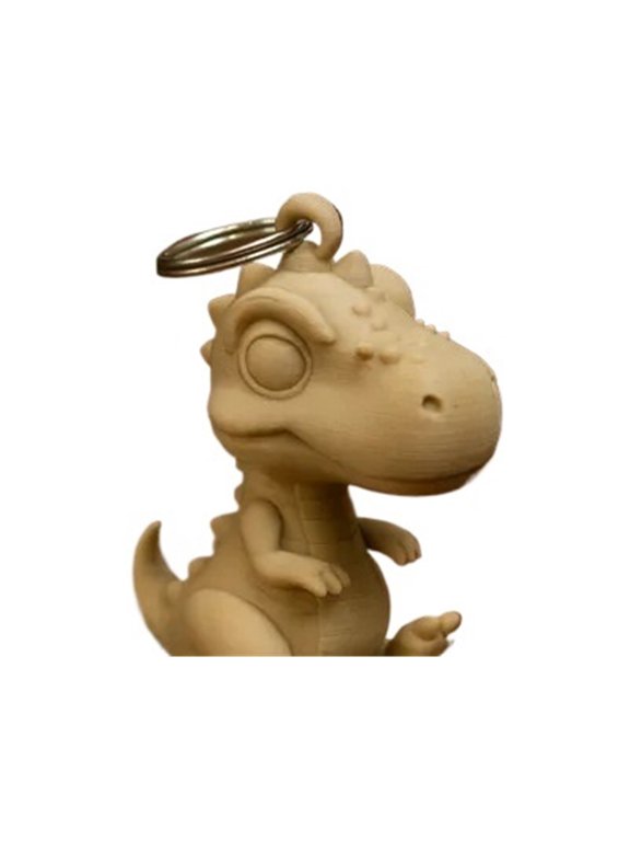 1PC cute mini Tyrannosaurus rex + keychain 3D printing
