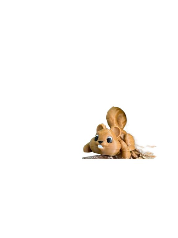 1PC cute movable squirrel and key chain (mini model) 3D printing