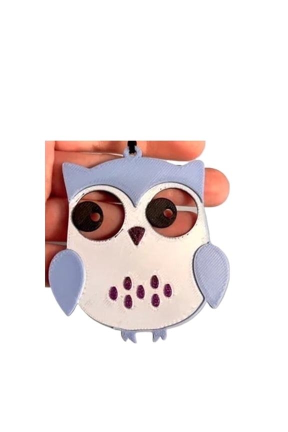 1PC cute owl keychain 3D printing