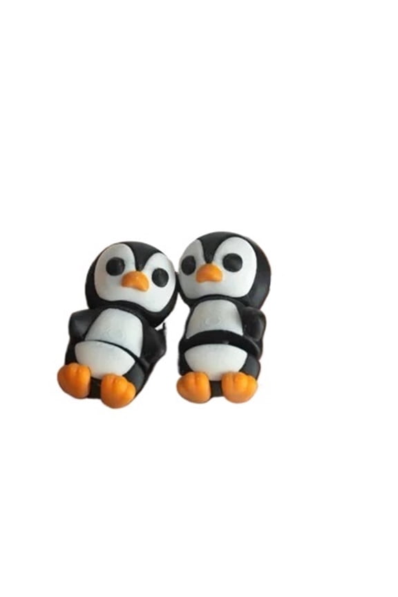 1PC cute penguin - 3D printed with movable joints and keychain