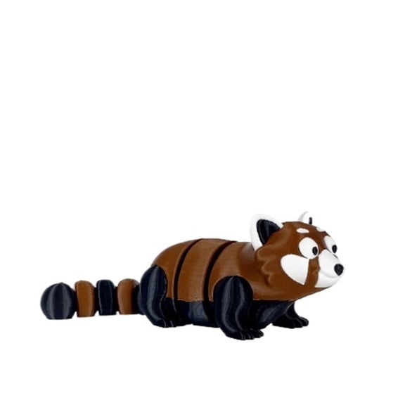 1PC cute red panda movable joint model 3D printing