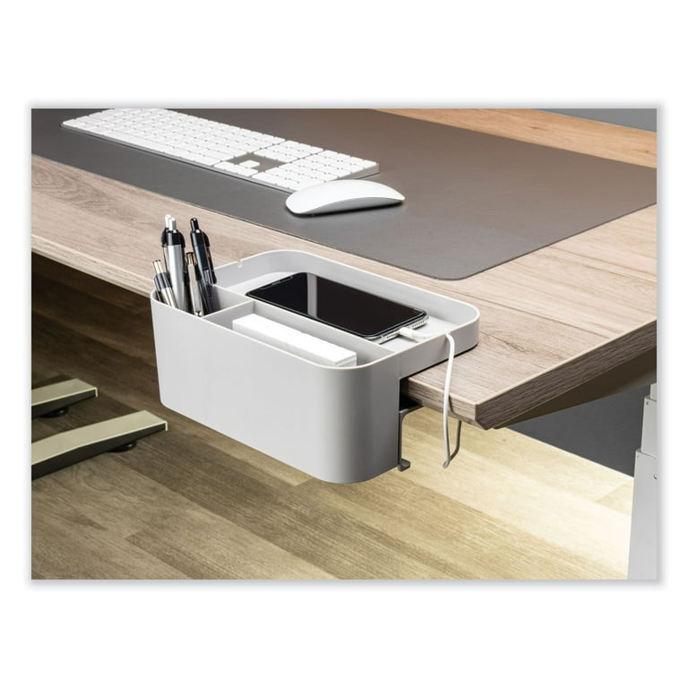 Standing Desk Large Desk Organizer, Two Sections, 9 x 6.17 x 3.5, Gray Standing Desk Large Desk Organizer, Two Sections, 9 x 6.17 x 3.5, Gray