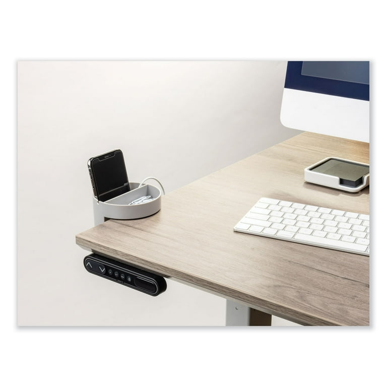 Standing Desk Small Desk Organizer, Two Sections, 3.85 x 3.85 x 3.54, Gray Standing Desk Small Desk Organizer, Two Sections, 3.85 x 3.85 x 3.54, Gray