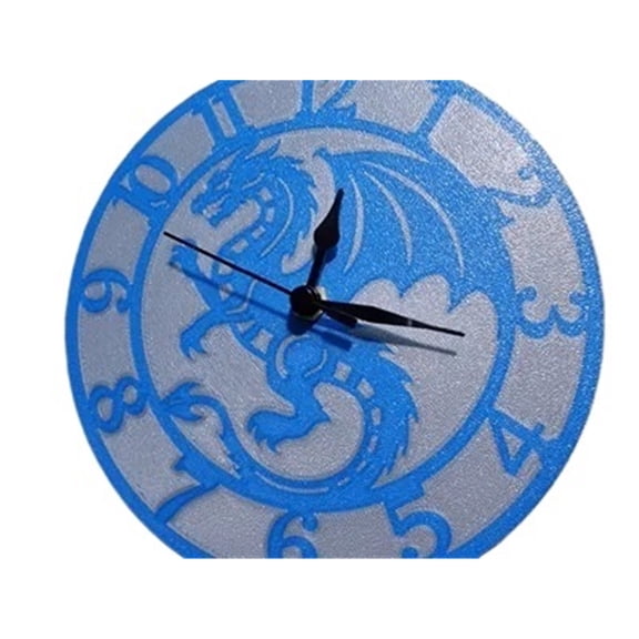 1PC dragon-shaped wall clock 3D printed ornament