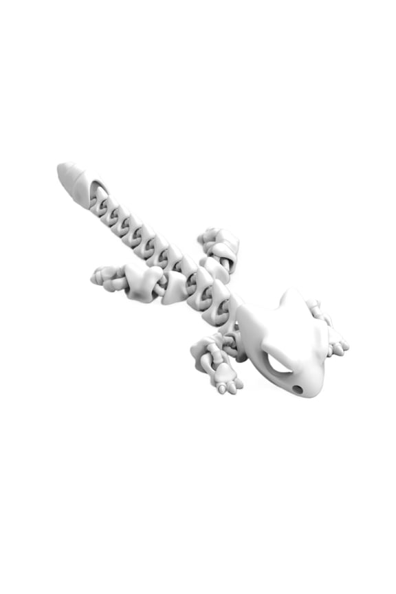 1PC dragon skeleton key chain with movable joints 025 3D printing