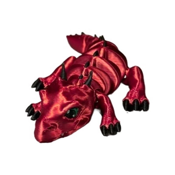 1PC flexible lizard dragon cartoon eyes 3D printed ornament