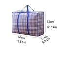 thumbnail image 1 of 1PC foldable moving bag Large capacity woven bag snakeskin bag Waterproof portable mobile bag blue, 1 of 9