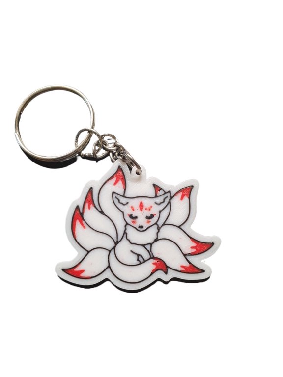 1PC fox-shaped keychain 3D printing